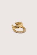 Otiumberg 14kt Gold Vermeil Pavé Concero Ear Cuff