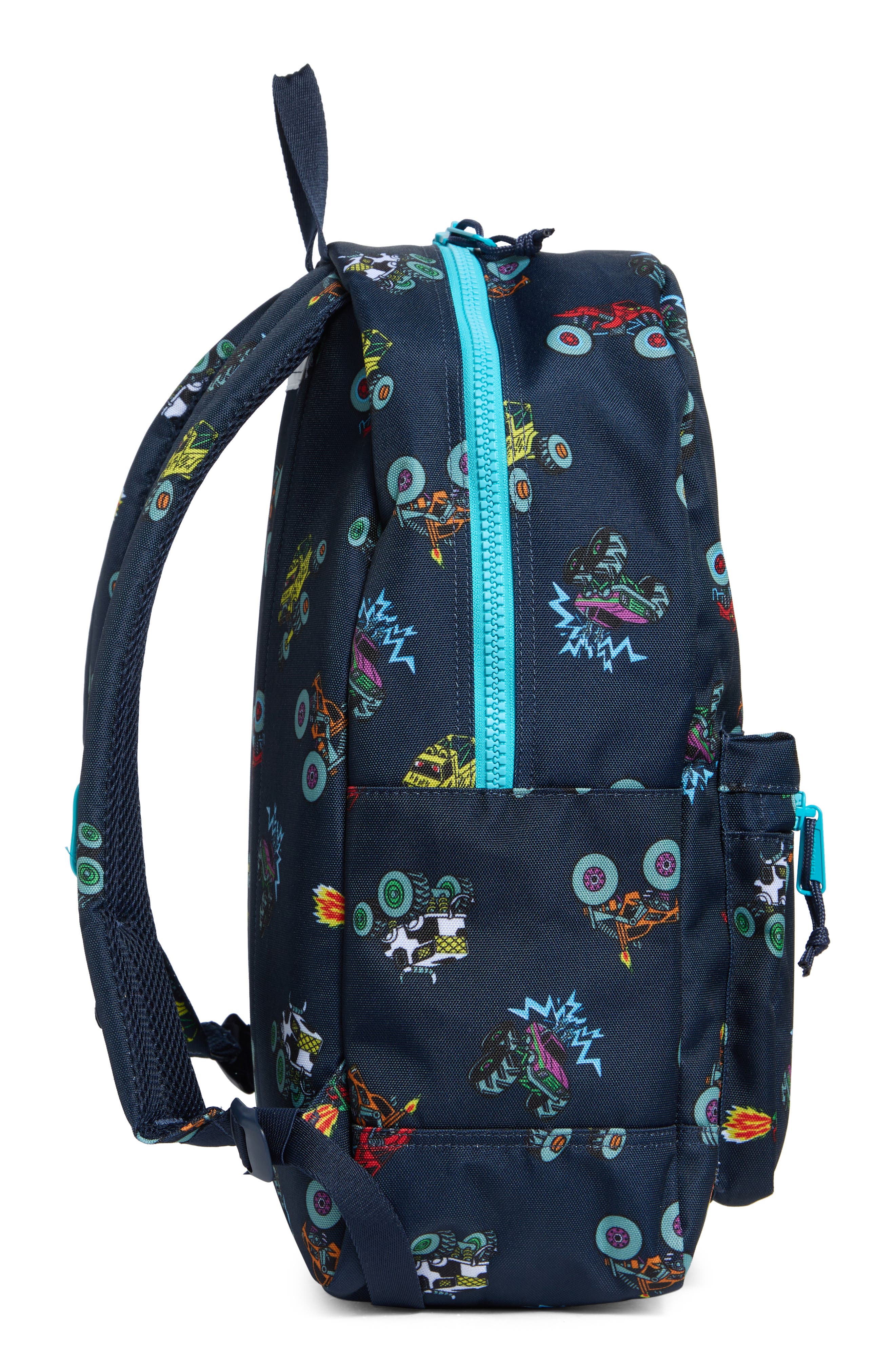 Kids' Heritage Youth Backpack, Alternate, color, MONSTER TRUCKS / SCUBA BLUE