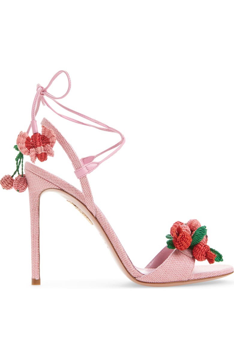 Aquazzura Botanica Slingback Sandal, Alternate, color, Watermelon Sorbet