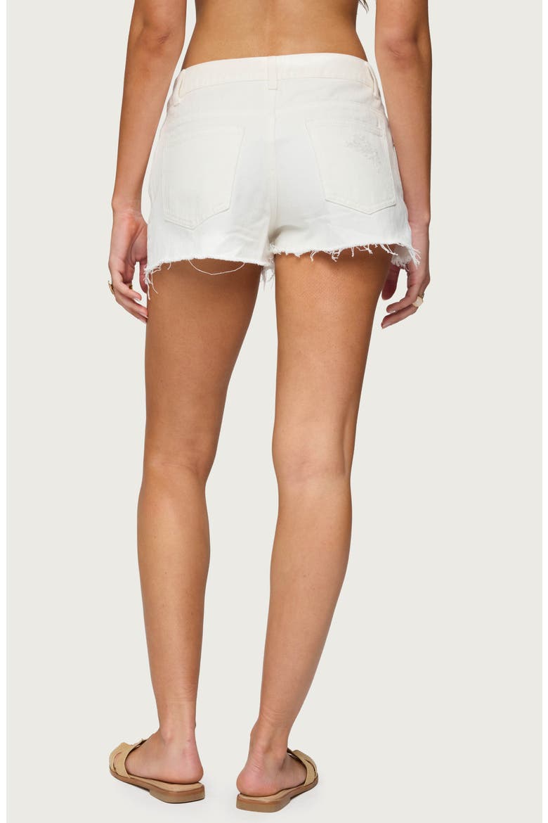 Fern Mid Rise Denim Cutoff Shorts, Alternate, color, WHITE