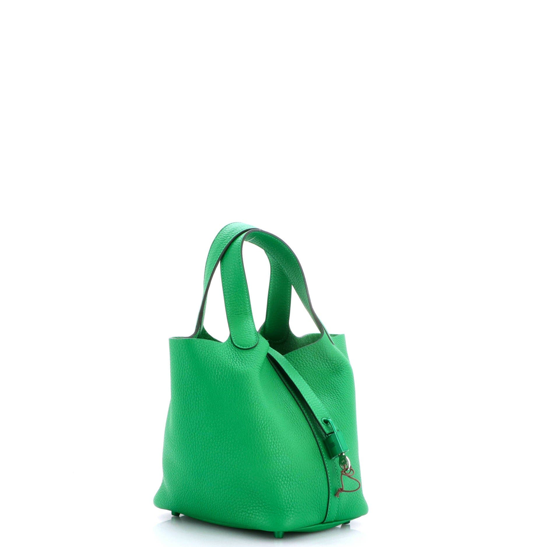 Monochrome Picotin Lock Bag Clemence PM, Alternate, color, Green