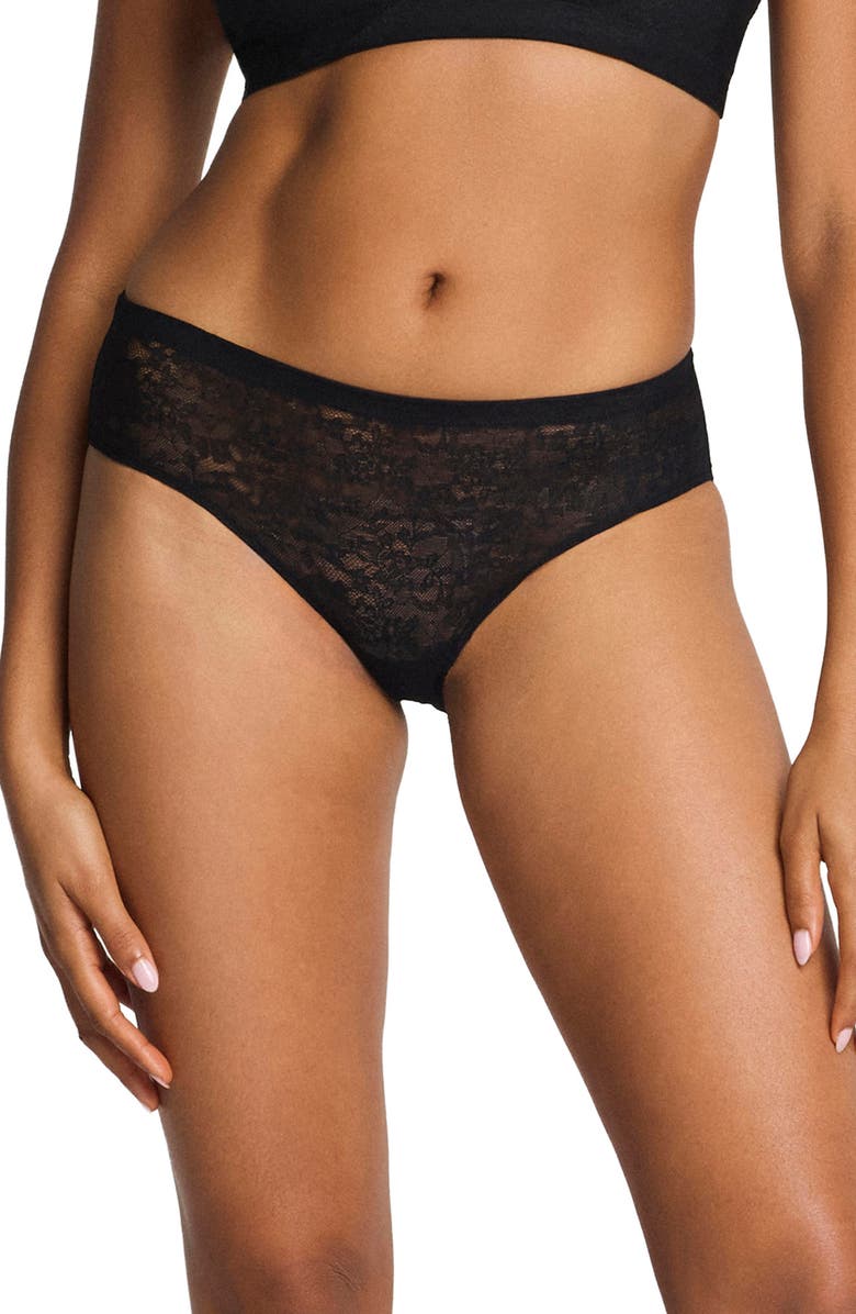 SPANX<sup>®</sup> SPANXsupersmooth<sup>®</sup> Day to Date Night Lace Bikini, Main, color, Very Black