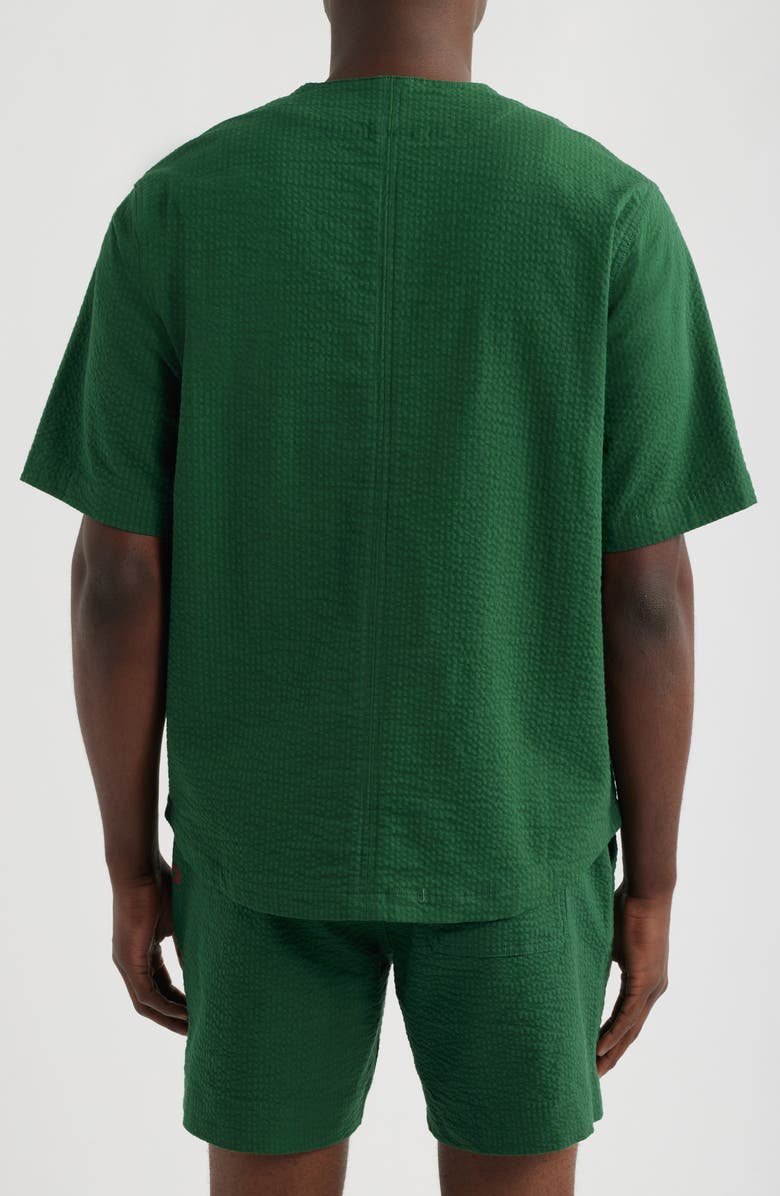 Imperfects Mr. Lynch's Benny Short Sleeve Seersucker Button-Up Jersey, Alternate, color, Irish Racing Green