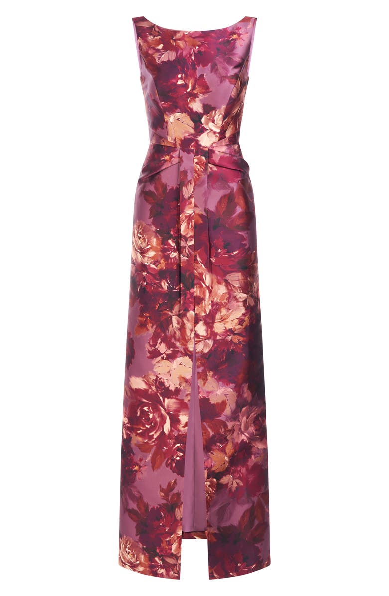 Kay Unger Marlowe Column Gown, Alternate, color, Garnet Multi