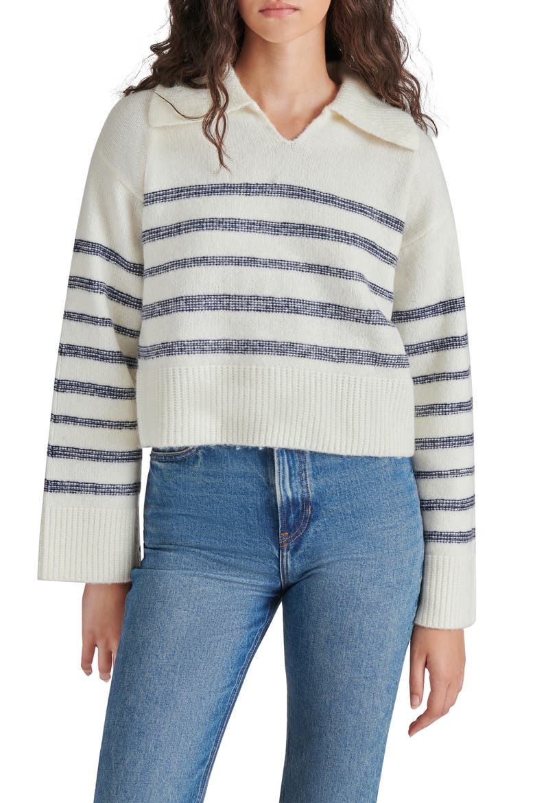 Esther Stripe Sweater, Main, color, CREAM