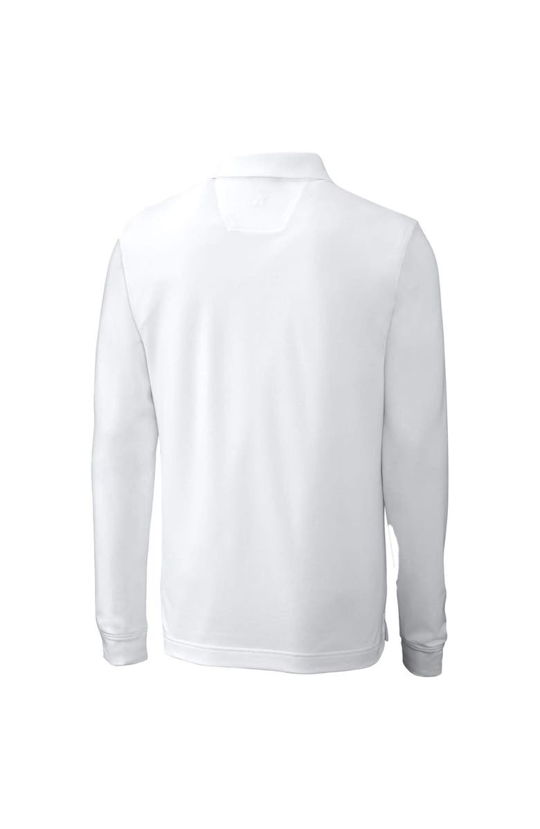 Cutter & Buck Men's Cutter & Buck White Clemson Tigers Advantage Tri-Blend Pique Long Sleeve Polo, Alternate, color, 