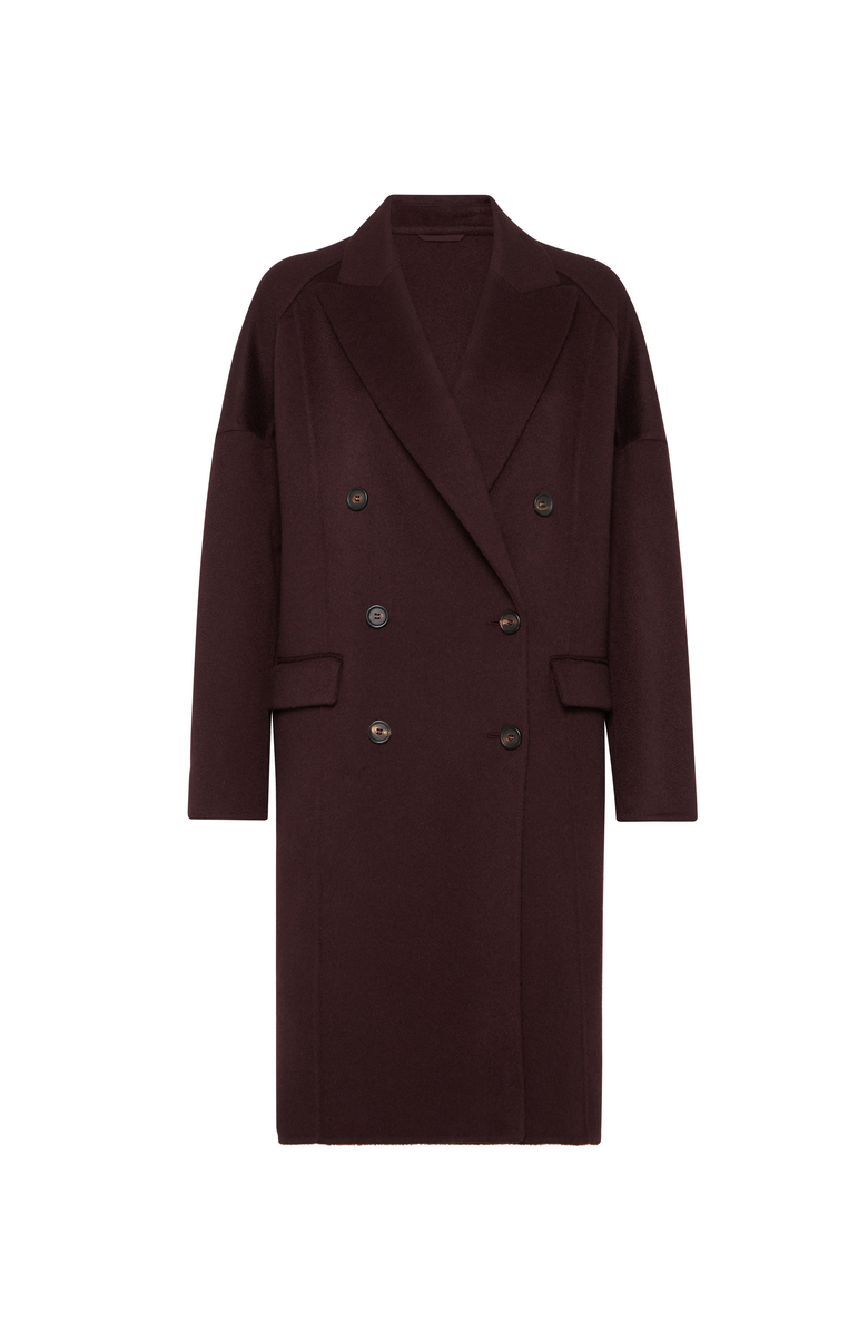 Brunello Cucinelli Handcrafted coat, Main, color, Burgundy
