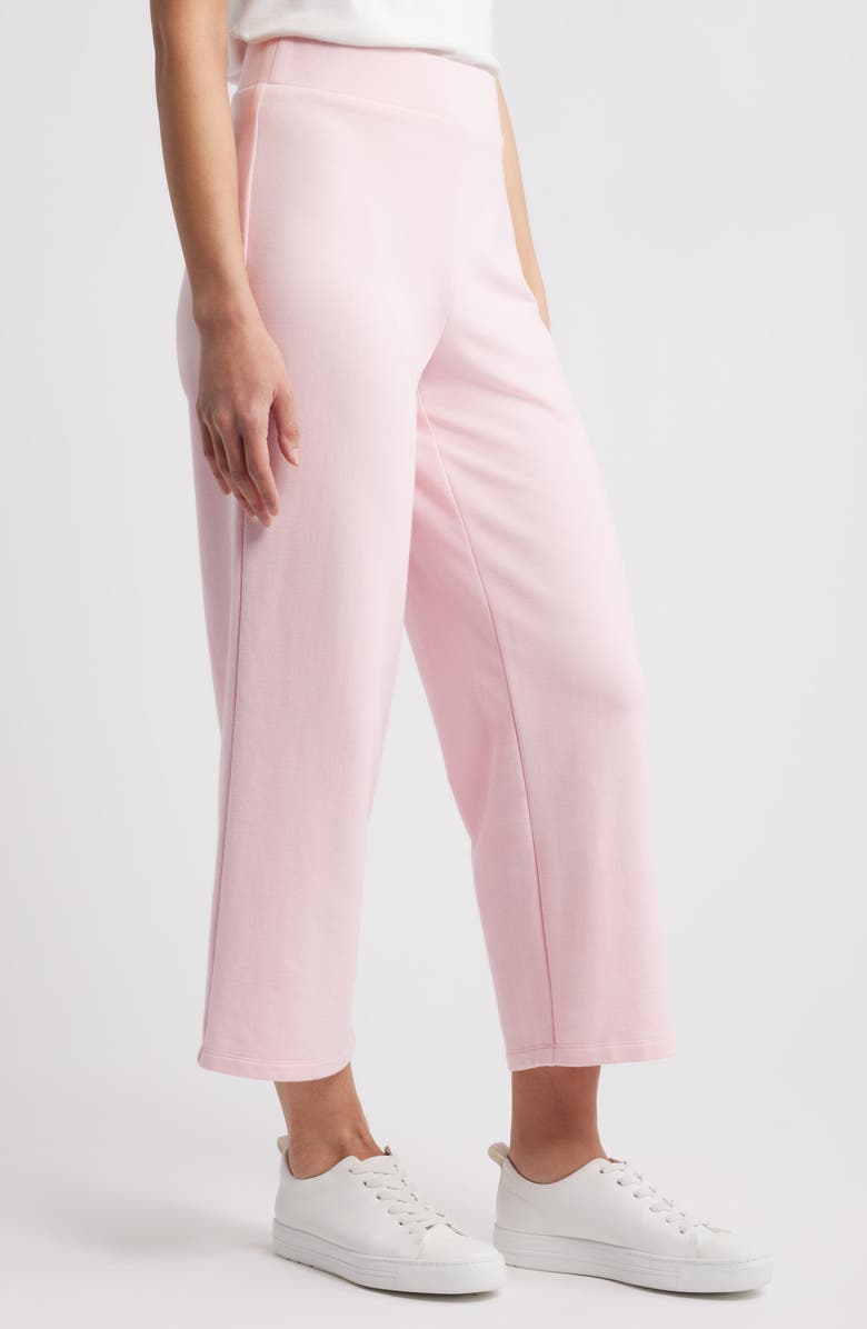 Anne Klein Pull-On Crop Wide Leg Pants, Alternate, color, Peony Pink