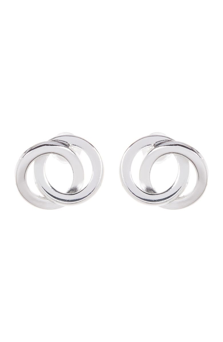 Argento Vivo Sterling Silver Interlocking Circles Stud Earrings, Main, color, Silver
