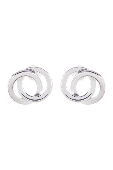 Interlocking Circles Stud Earrings