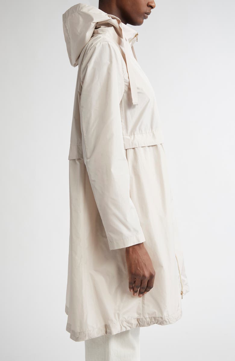 Herno Techno Taffeta A-Line Parka, Alternate, color, Champagne
