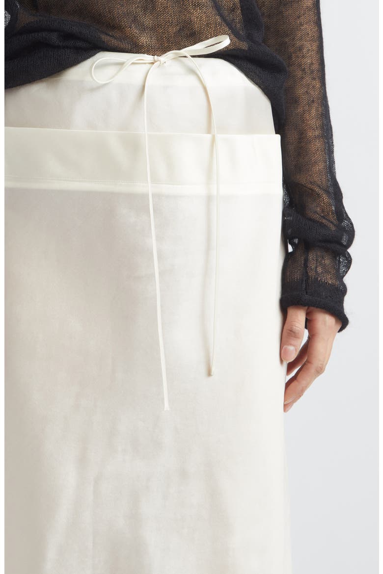 Chiu Silk Satin Drawstring Column Skirt, Alternate, color, CREAM