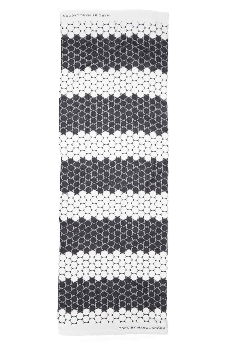 Marc Jacobs MARC BY MARC JACOBS Patterned Scarf, Alternate, color, 