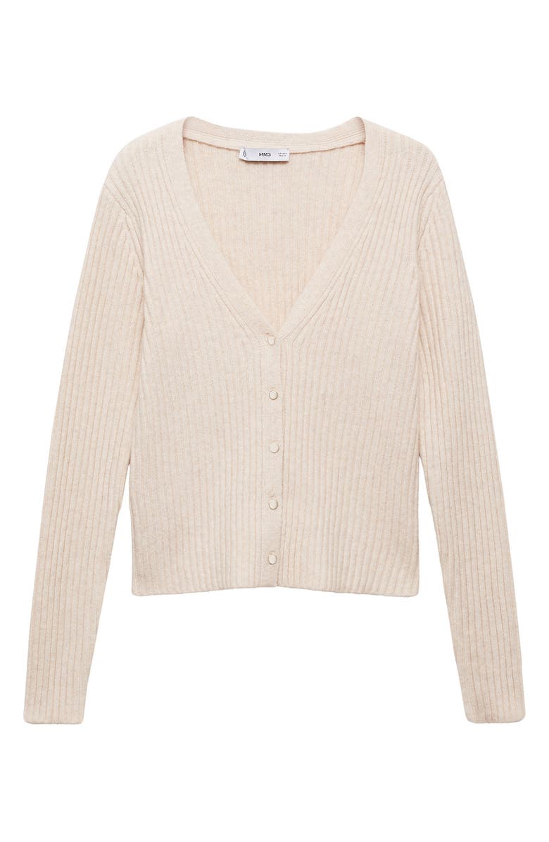 MANGO Metallic Rib Cardigan, Alternate, color,