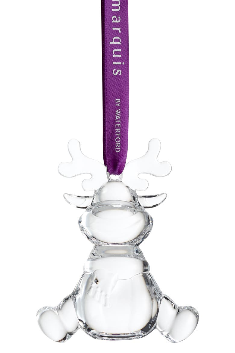 Marquis Reindeer Crystal Ornament, Main, color, NO COLOR