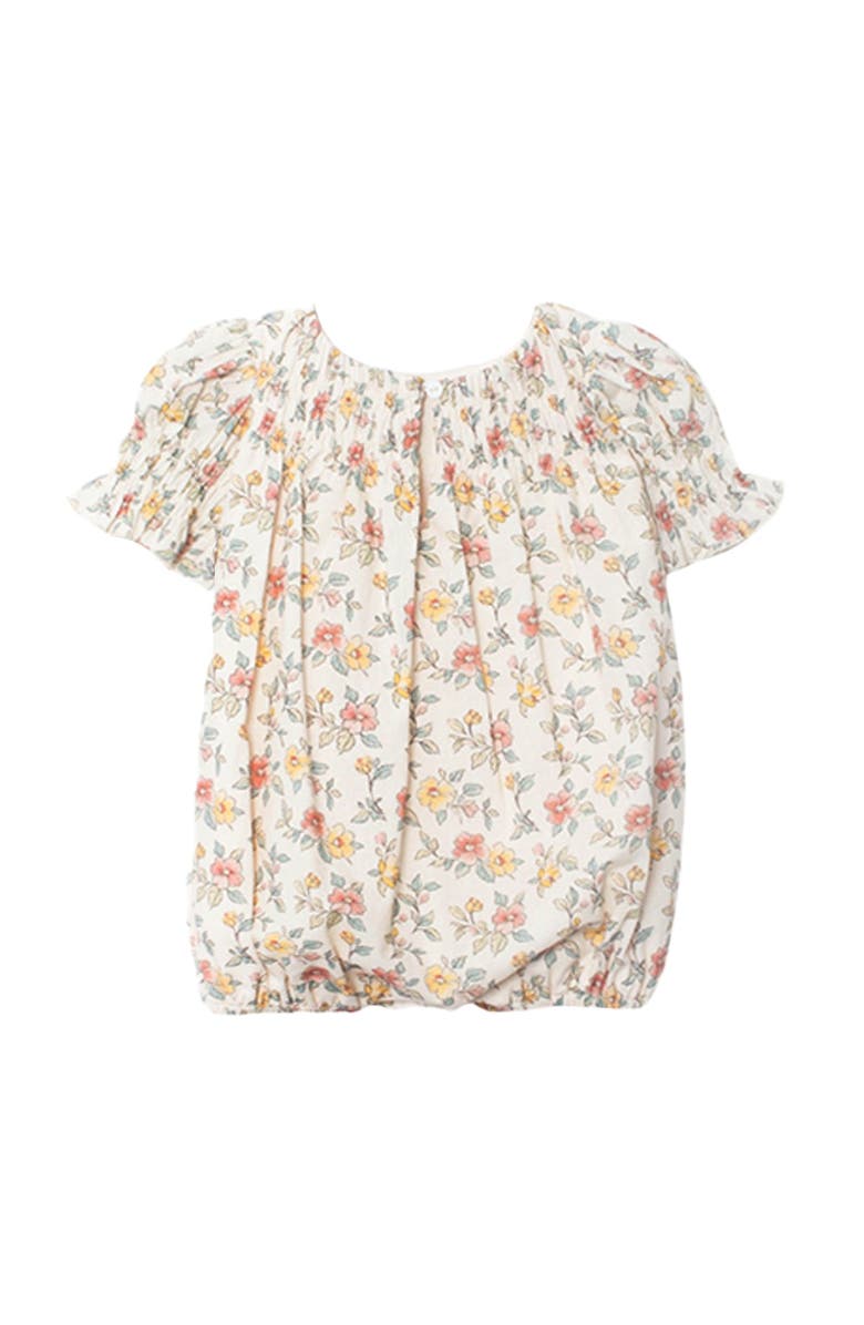 Mabel + Honey Audrey Flutter Sleeve Romper, Alternate, color, Ivory