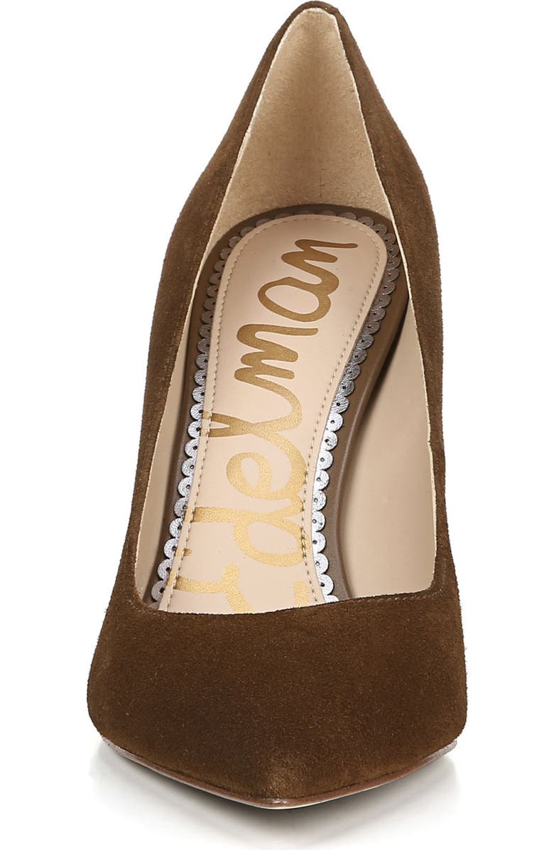 Sam Edelman Hazel Pointed Toe Pump, Alternate, color, Chocolate Suede