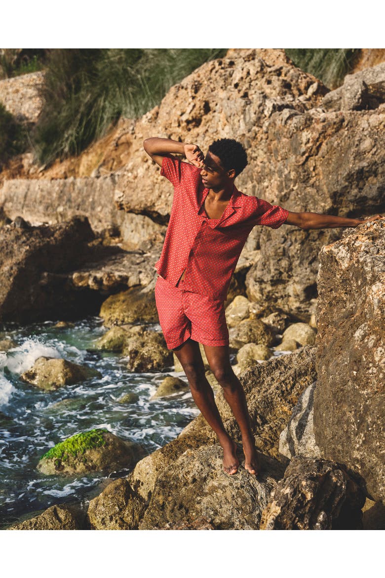 Maitan Relaxed-Fit Shirt, Alternate, color, Summer Red
