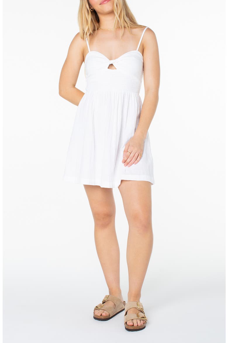Sunruse Vibes Cutout Minidress, Main, color, SNOW WHITE