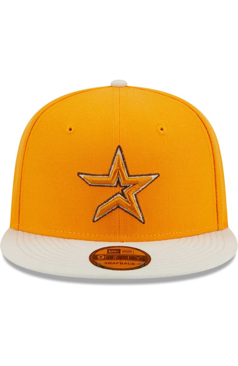 New Era Men's New Era Gold Houston Astros Tiramisu 9FIFTY Snapback Hat, Alternate, color, Gold