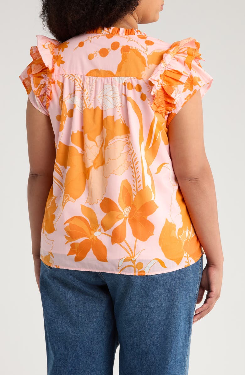 SUGARLIPS Lenira Floral Print Top, Alternate, color, Pink/ Orange
