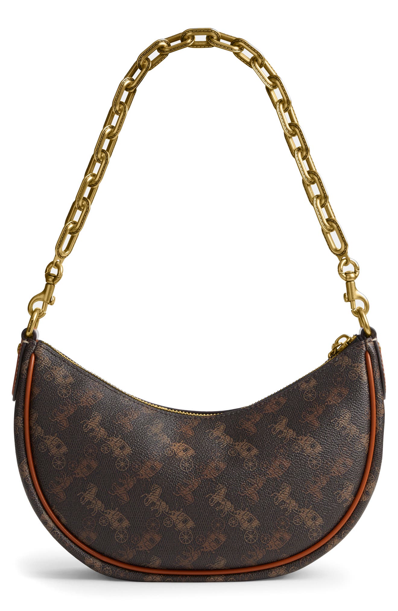 COACH Horse & Carriage Coated Canvas Shoulder Bag, Alternate, color, 