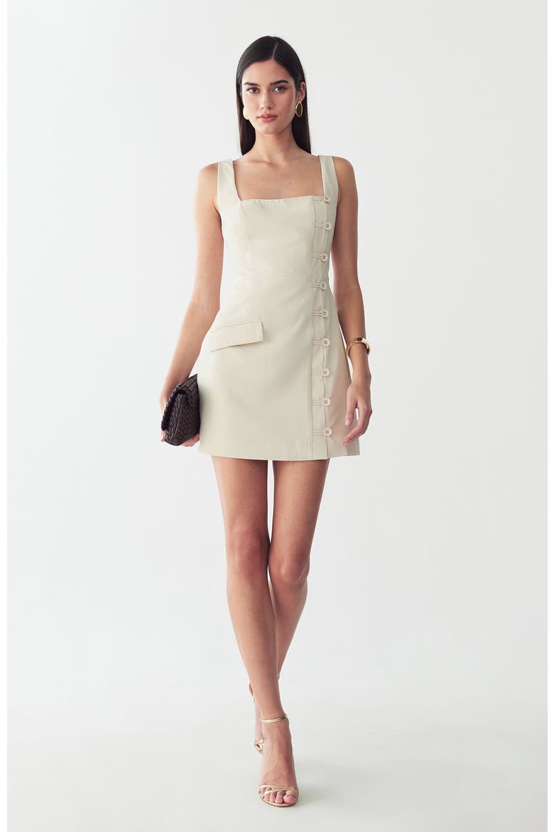 Krishel Mini Dress, Alternate, color, Bone