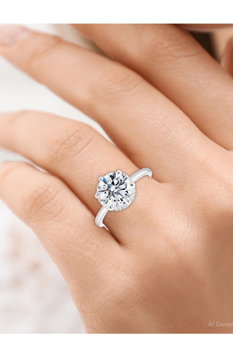 Bliss Diamond 3Ct Round Cut Certified Lab Grown Diamond Engagement Ring or Gold, Alternate, color, 