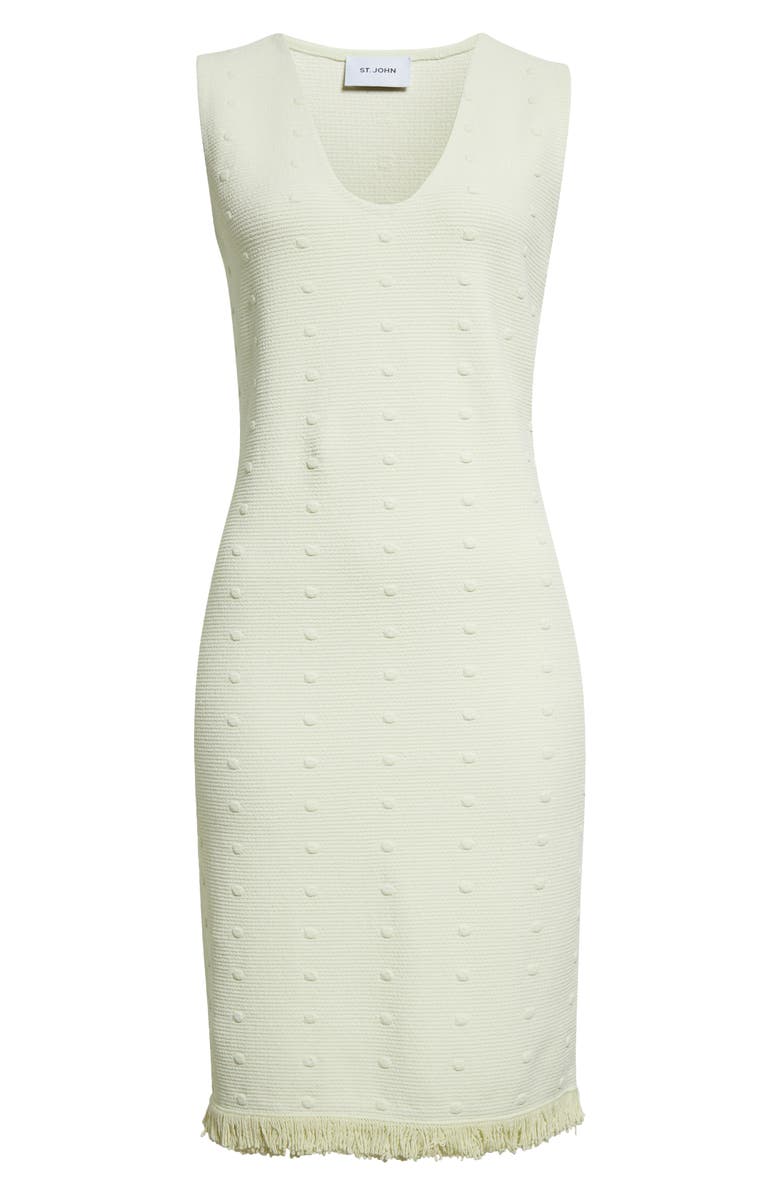 St. John Collection Polka Dot Stretch Piqué Knit Dress, Alternate, color,