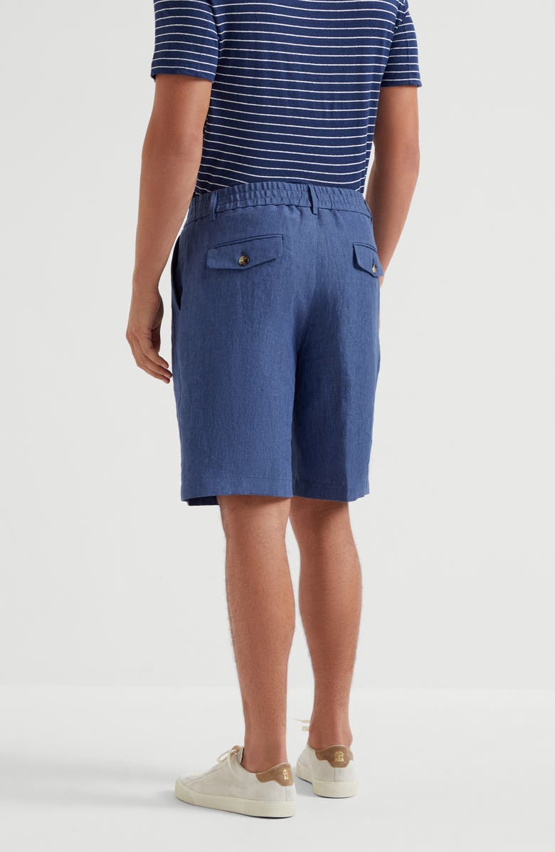 Brunello Cucinelli Délavé linen Bermuda shorts, Alternate, color, 