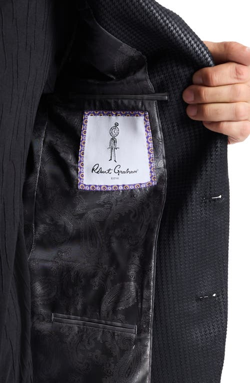 Robert Graham Colden Black Velvet Houndstooth Sport Coat In Black