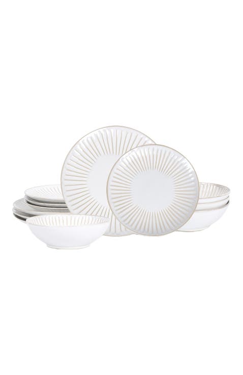 Linea Stoneware 24-Piece Dinnerware Set