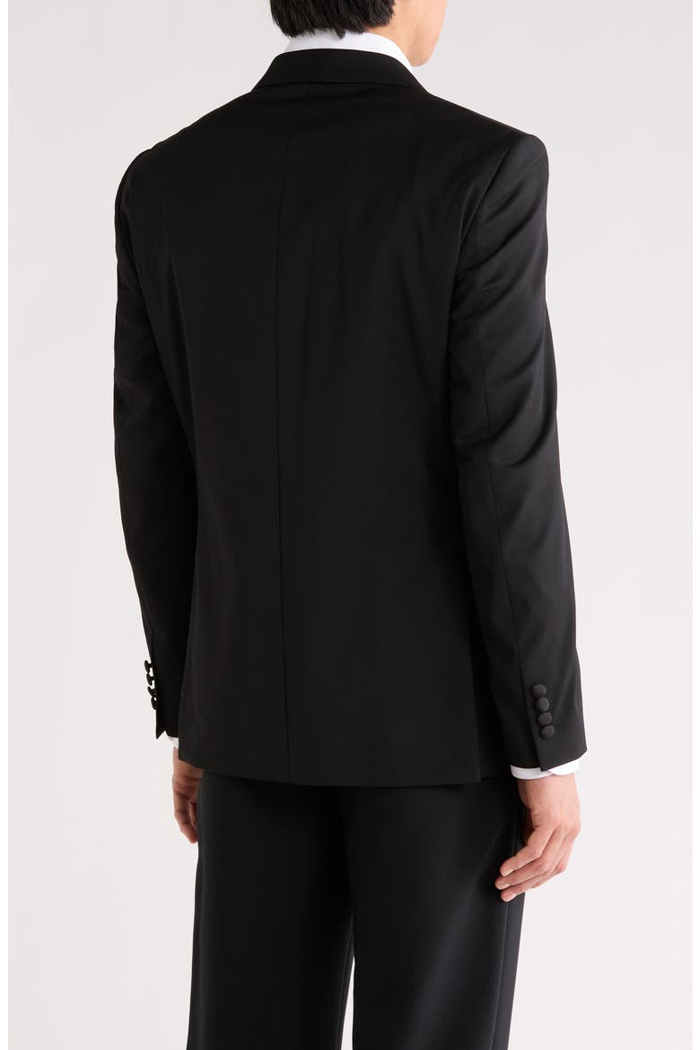 Notched Lapel Tuxedo Jacket, Alternate, color, BLACK TWILL
