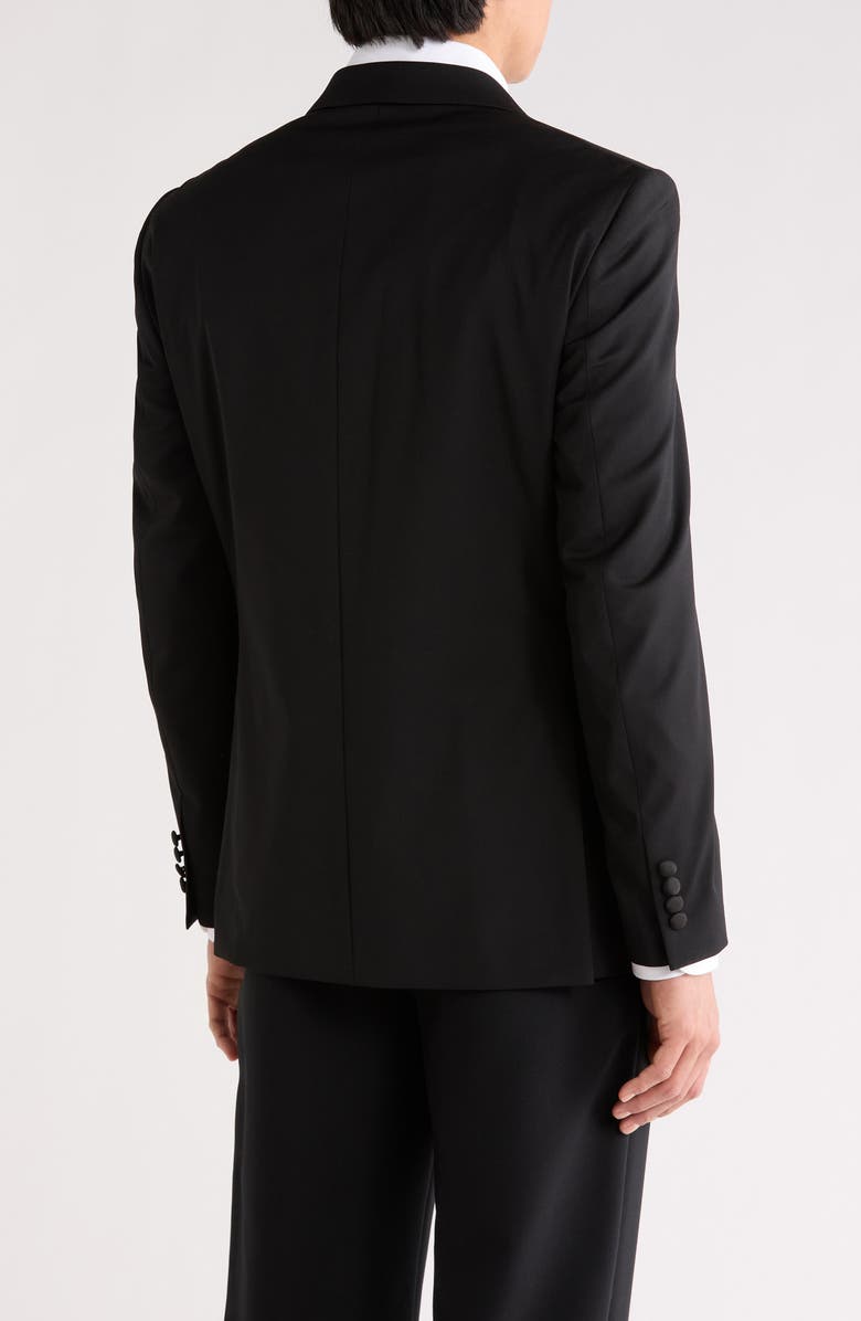 Tommy Hilfiger Notched Lapel Tuxedo Jacket, Alternate, color, Black Twill