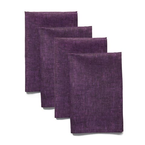 Linen Dinner Napkins Set of 4, 20 x 20" - Athena