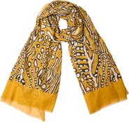 SAACHI Animal Print Cotton Scarf