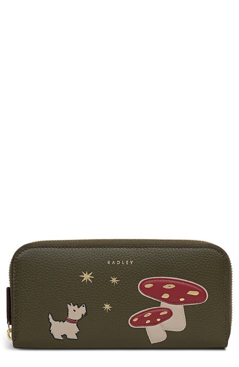 Mushroom Mate Large Zip Around Wallet