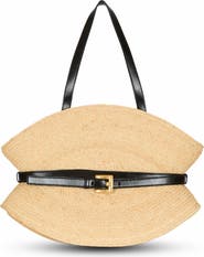 Balmain Shuffle Medium Bag In Raffia