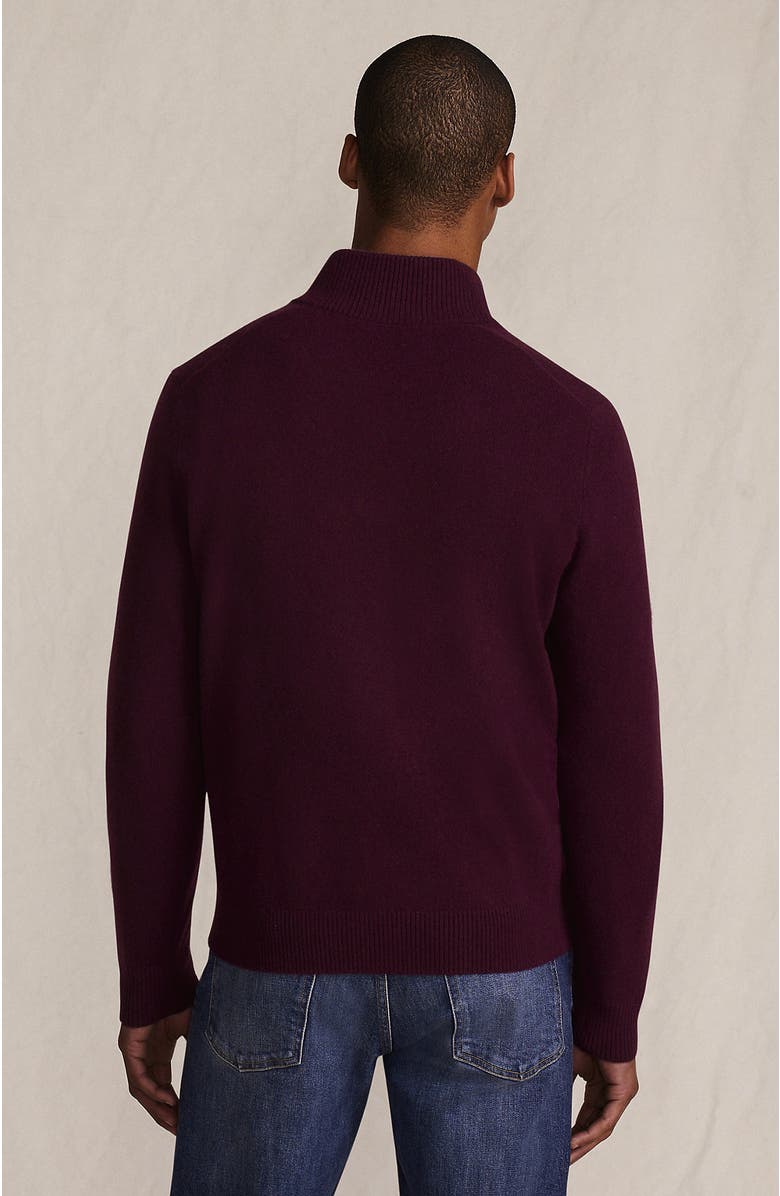 Lands' End Fine Gauge Cashmere Quarter Zip, Alternate, color, Lush Burgundy