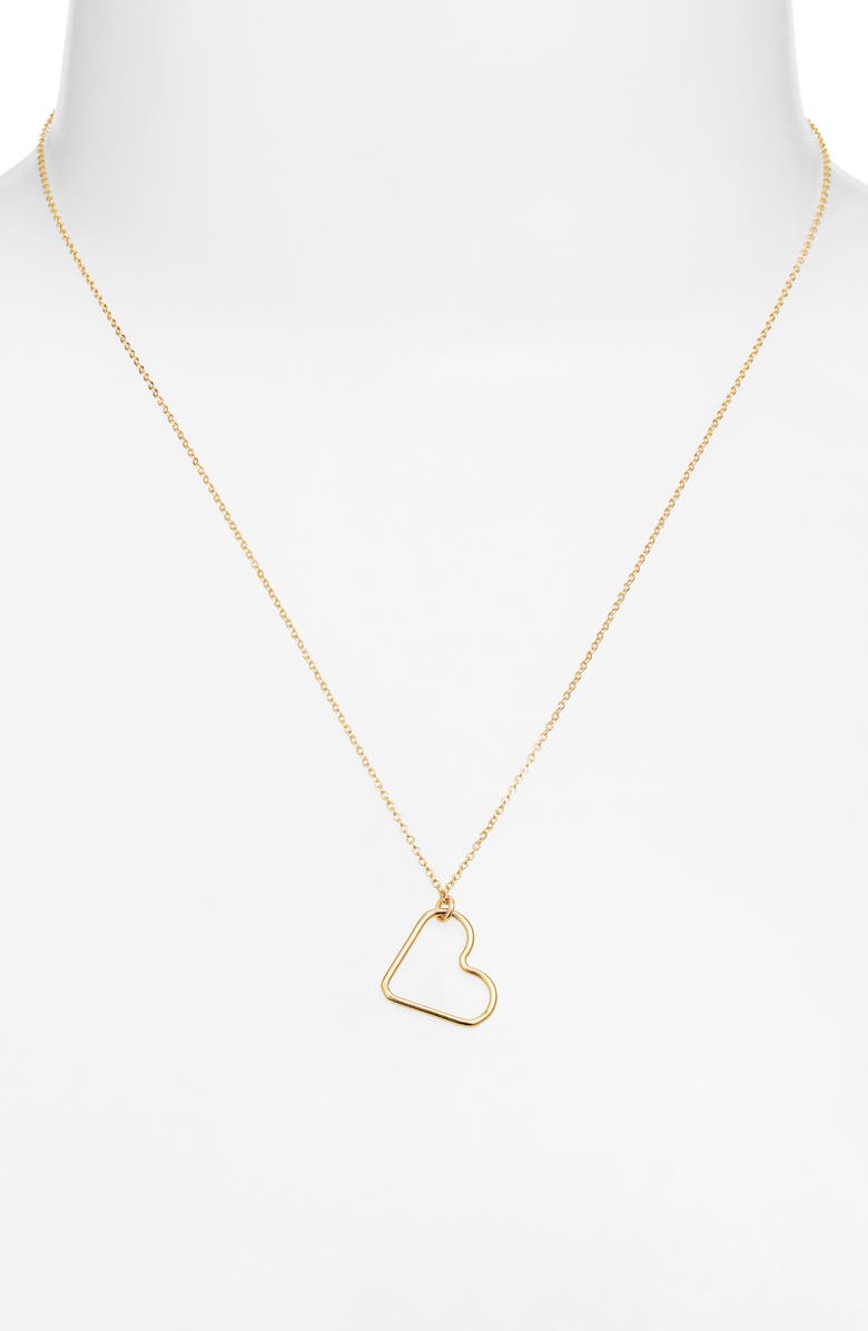 Set & Stones Mabel Heart Pendant Necklace, Alternate, color, Gold