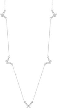 CHLOE AND MADISON Cubic Zirconia Butterfly Station Necklace