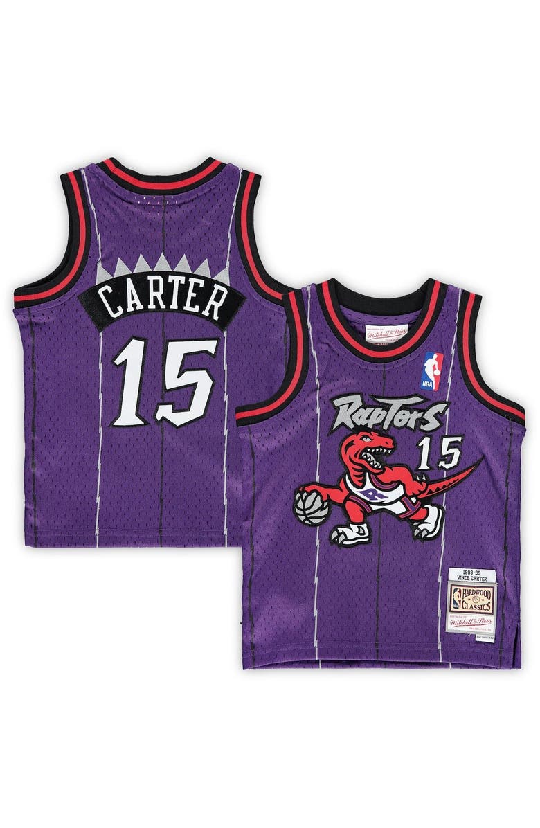 Mitchell & Ness Infant Mitchell & Ness Vince Carter Purple Toronto Raptors 1998/99 Hardwood Classics Retired Player Jersey, Main, color, Purple