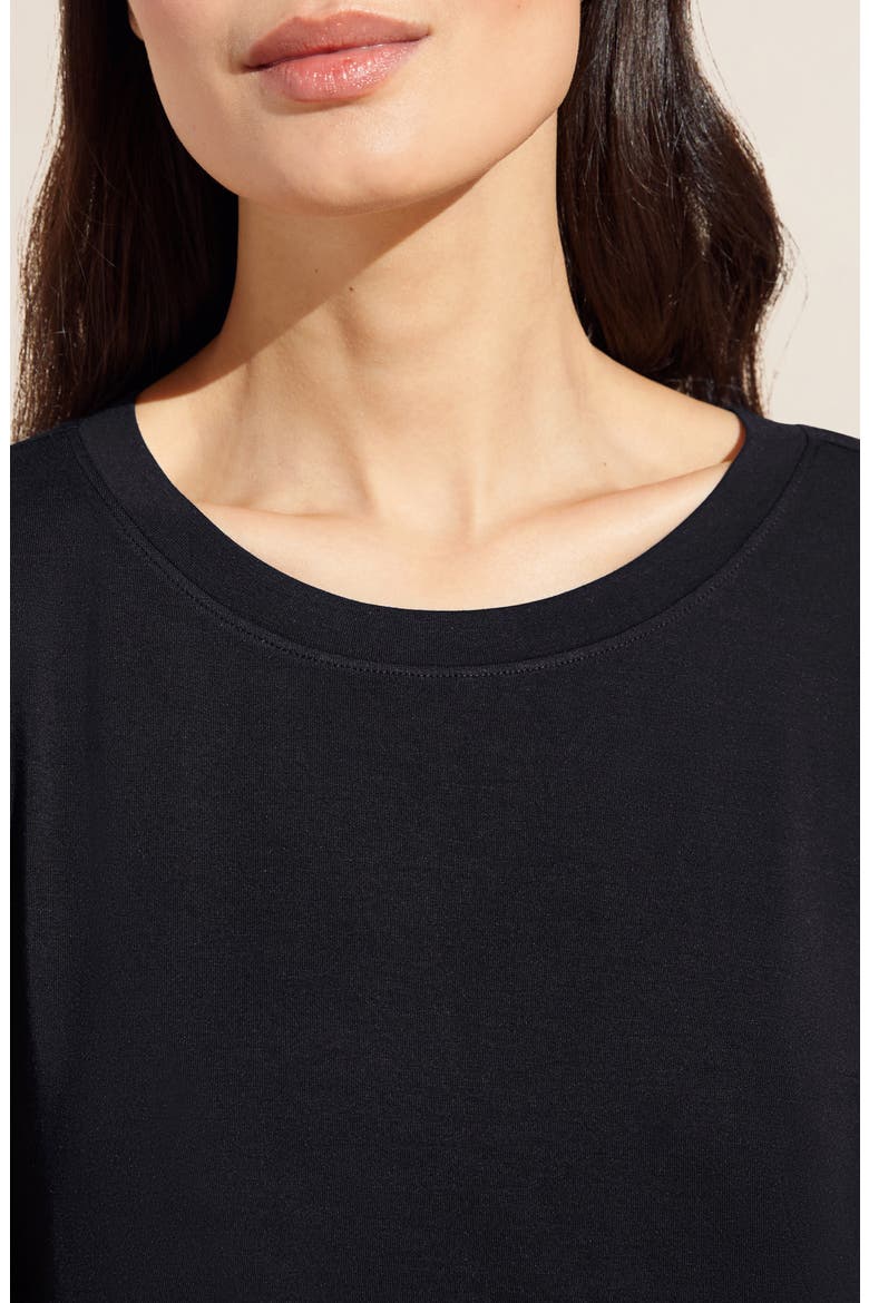 Giselle Stretch Modal Pajama Top, Alternate, color, BLACK