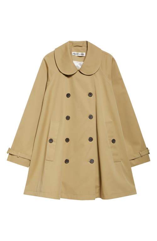 Sandy Liang Huxley Gabardine Trench Coat In Sand