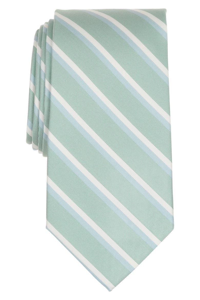Side Wheeler Stripe Silk Blend Tie, Main, color, GREEN