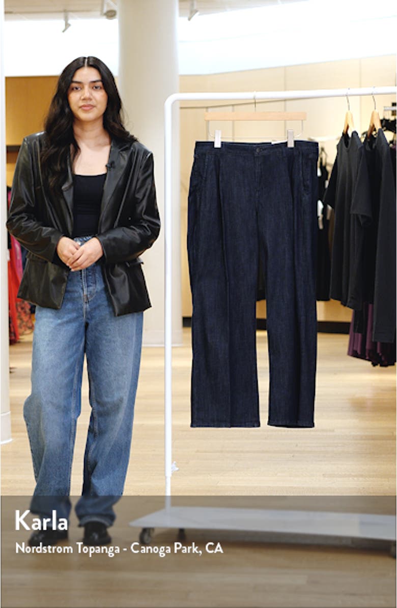 Teresa Pleated Wide Leg Jeans, sales video thumbnail