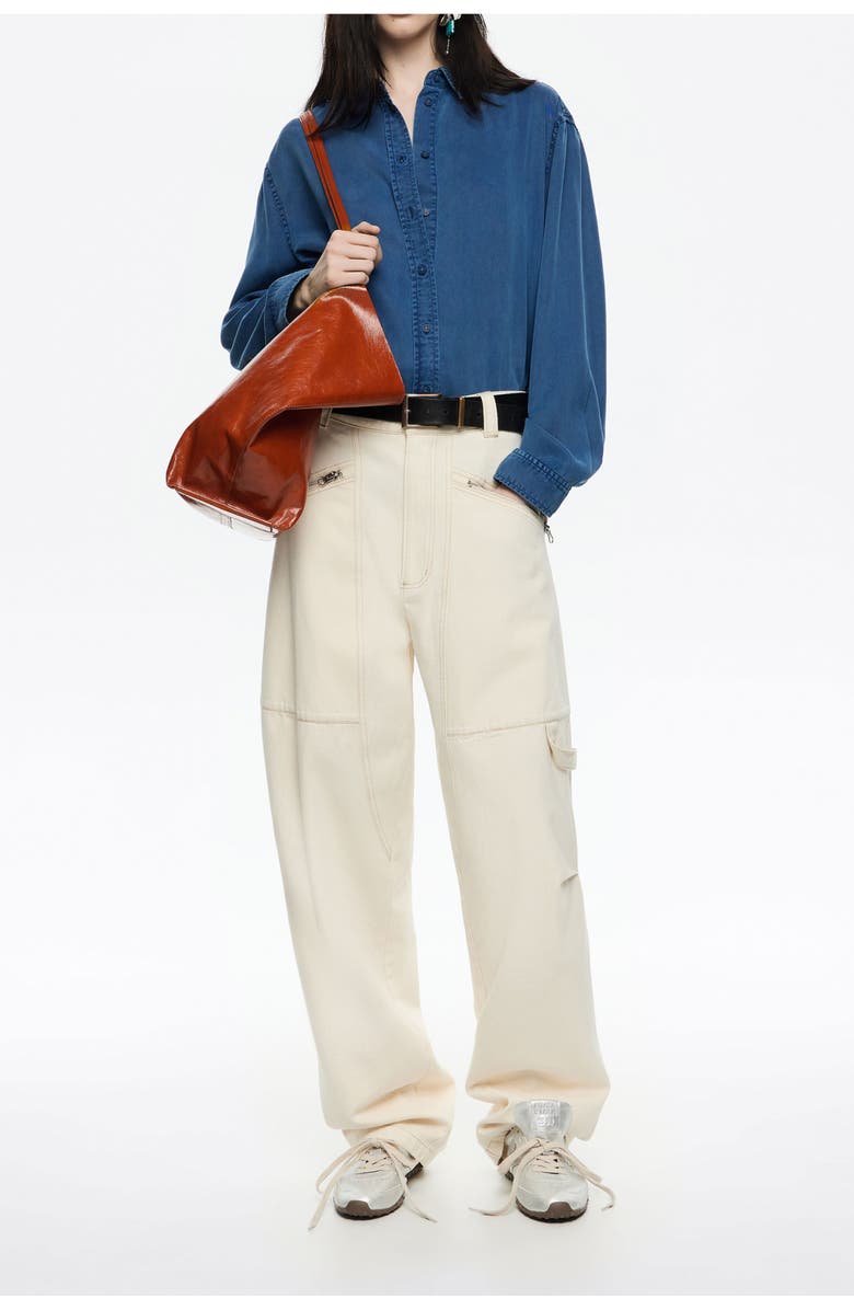 Bimba y Lola Denim Shirt, Alternate, color, Blue