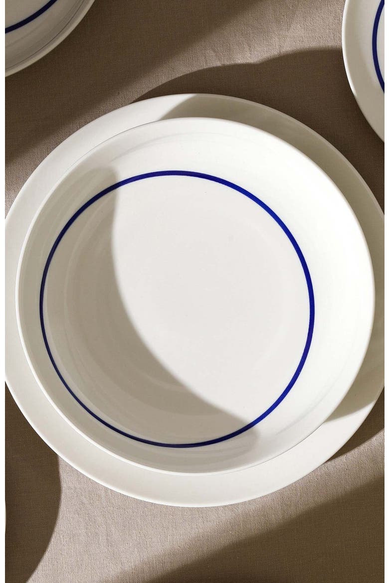 Luna Porcelain 12-Piece Dinnerware Set, Alternate, color, Blue