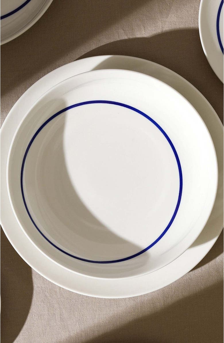 Stone Lain Luna Porcelain 12-Piece Dinnerware Set, Alternate, color, Blue