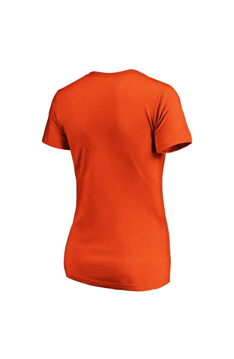 FANATICS Women's Fanatics Branded Orange Detroit Tigers Team Logo Lockup V-Neck T-Shirt, Alternate, color, 